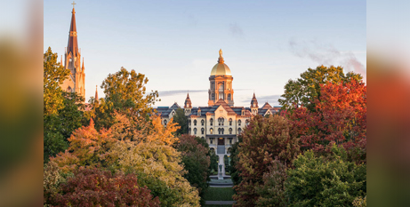 University of Notre Dame’s campus in South Bend, Indiana, United States (UND/Barbara Johnston)